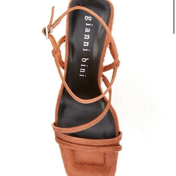 Gianni Bini Strappy Block Heel Sandals Haircalf – Size 8.5 - Picture 5 of 12